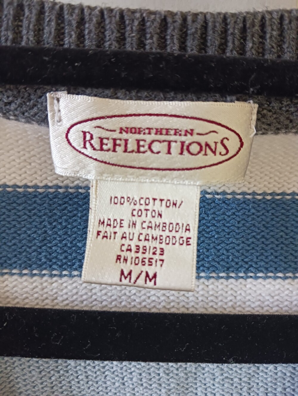 Striped V-Neck Sweater - Picture 2 of 5
